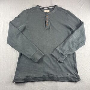 Jeremiah Vintage Workwear Mens M Green Henley Long Sleeve Dexter Morgan Shirt